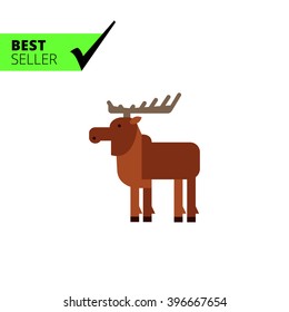 Brown moose icon