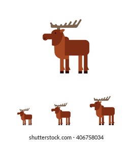 Brown moose icon