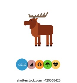 Brown moose icon