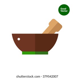 Brown Mortar And Pestle Icon