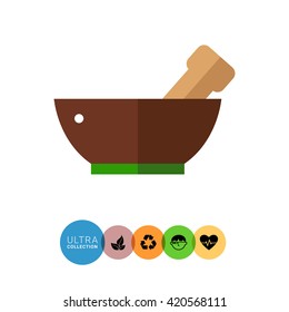 Brown Mortar and Pestle Icon