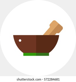 Brown Mortar and Pestle Icon