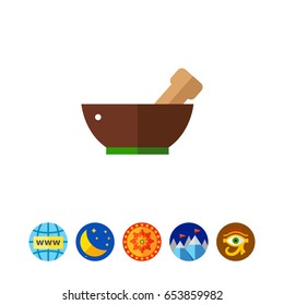 Brown Mortar and Pestle Icon