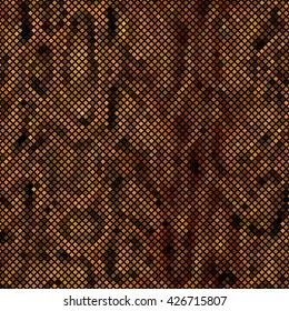 Brown mosaic imitating a snake skin. There is an option in the vector.
