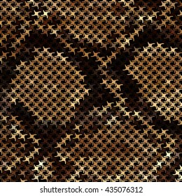 Brown mosaic imitating a snake skin. There is an option in the vector.