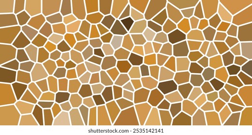 Brown mosaic stone tile or floor seamless pattern
