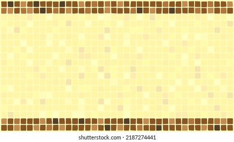 brown mosaic tiles texture background. Vector illustration