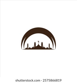 brown mosque with four minarets