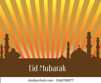 Brown mosque with striped background