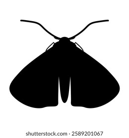 Brown Moth Silhouette Illustration for Pest Control Awareness