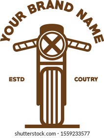 Brown Motorcycle Logo Vector Design