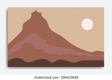 Brown mountain abstract background. Great background for laptop, computer, web, banner, flyer, social media, sales template etc