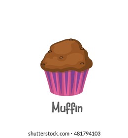 Brown Muffin in a purple paper