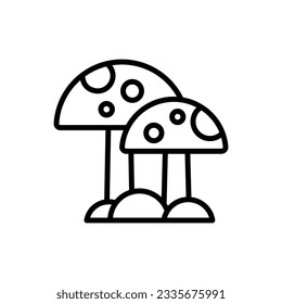 Brauner Pilz-Umriss-Vektorgrafik