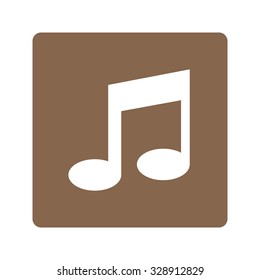 Brown Music Note Icon