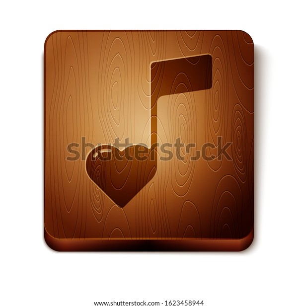 Brown Music Note Tone Hearts Icon Stock Vector (Royalty Free