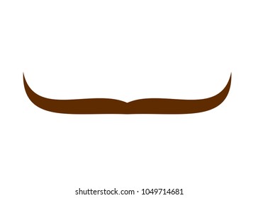 The brown mustache in vector ilustration
