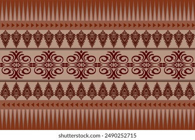 Brown Native American  pattern design for background or wallpaper and clothing .
