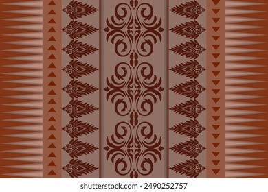 Brown Native American  pattern design for background or wallpaper and clothing .