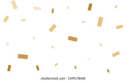 Brown nice looking confetti on white background.