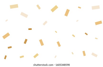 Brown nice looking confetti on white background.