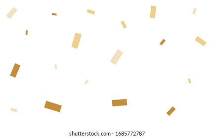 Brown nice looking confetti on white background.