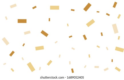 Brown nice looking confetti on white background.