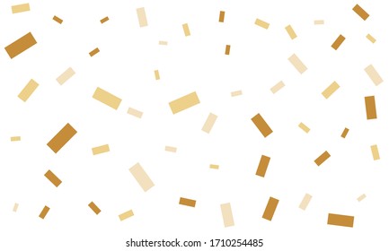 Brown nice looking confetti on white background.