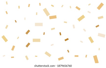 Brown nice looking confetti on white background.