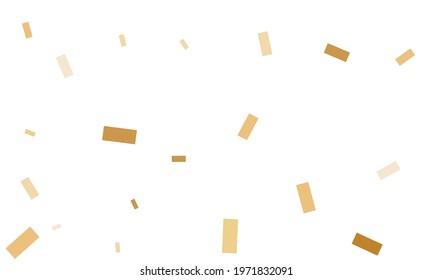 Brown nice looking confetti on white background.