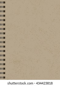 Brown notebook isolated on white background