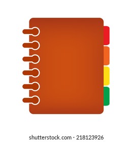 Brown notebook - Vector