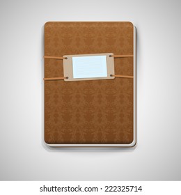 Brown notebook, vector