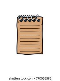 Brown Notepad Paper Vector Design