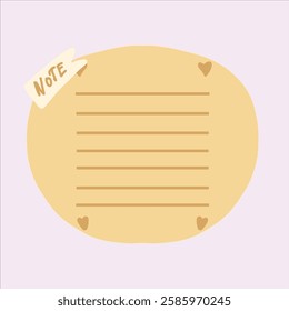 brown nude note design art