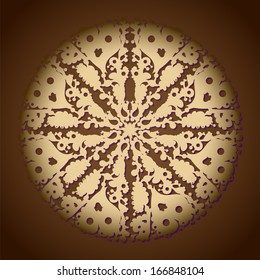 The brown old napkin. You can use it as a background for your text information or as an element your design