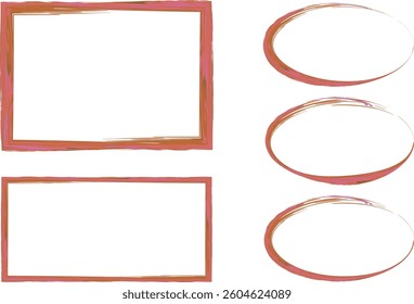brown old rose mocha color art sketchy abstract frames