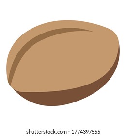 Brown olive icon. Isometric of brown olive vector icon for web design isolated on white background
