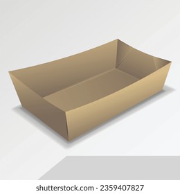 Brown Open Paper Tray Mockup