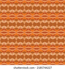 brown and orange abstract batik and faric bohemina boho deocrative design, seamless patern vector illustration 