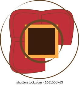 Gráficos abstractos de color marrón y naranja, logotipo de negocios.