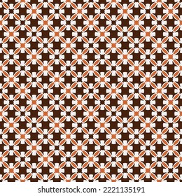 Brown orange abstract pattern on white background. Seamless geometric wallpaper. Vector design element.