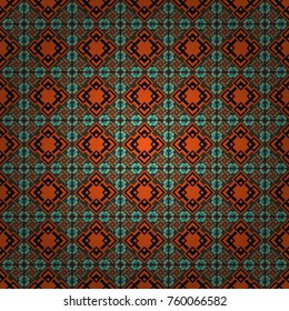 Brown, orange and black abstract background painted geometry shine and layer element seamless pattern. Vector illustration.