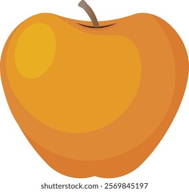 Brown and Orange Color Apple Vector