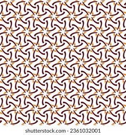 Brown and Orange Color Geometric Elements Mosaic Pattern