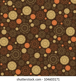 Brown, orange and gold decorative vector background