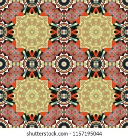 Brown, orange and green vector polygonal illustration, which consist of rectangles. Rectangular pattern for your business design. Geometric background in Origami style with gradient.