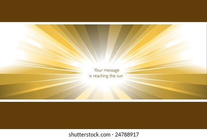 Brown and orange sunburst