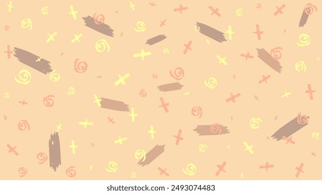 Marrón naranja y marrón Vector orgánico impresionante fondo de confeti colorido