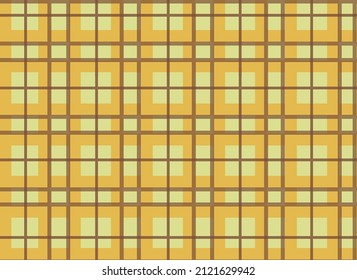 Brown, orange and yellow tartan plaid pattern. Texture for plaid, shirts, clothes, dresses, bedding, blankets, tablecloths and other textiles. Scottish pattern checkered. Template for ornament.